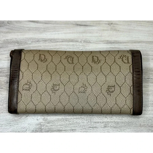 Christian Dior vintage 80s rare honeycomb print wallet. - Picture 2 of 14